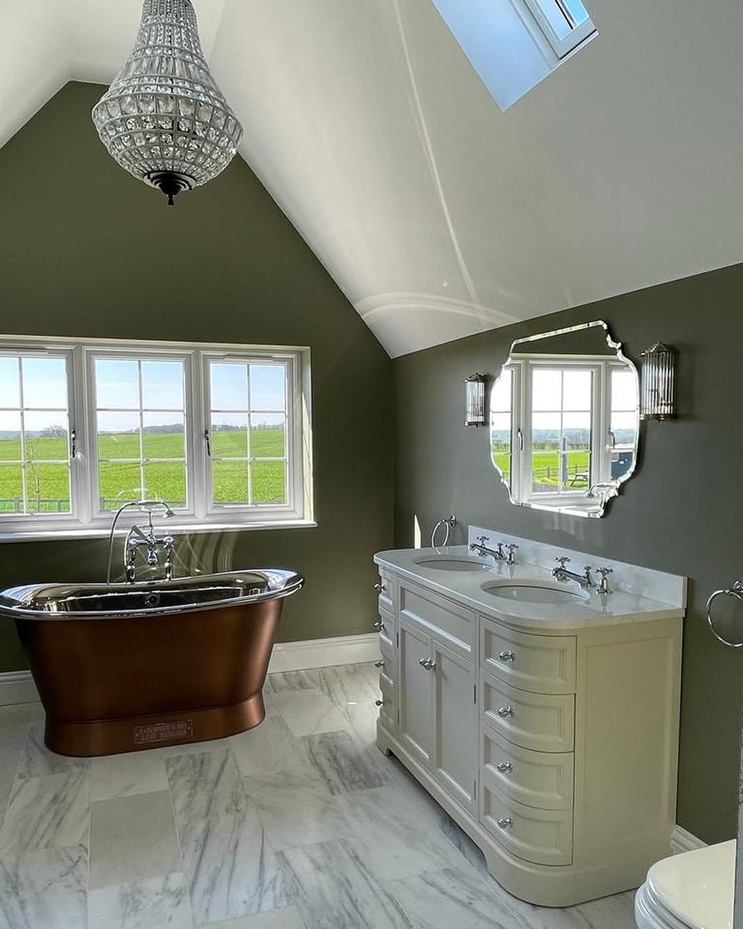 Victorian en-suite with a copper bath in Sherrington